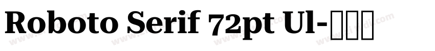 Roboto Serif 72pt Ul字体转换